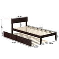 thumbnail image 7 of AFI Boston 14" Twin-XL Wood Platform Bed Frame with Twin-XL Trundle, Espresso, 7 of 7