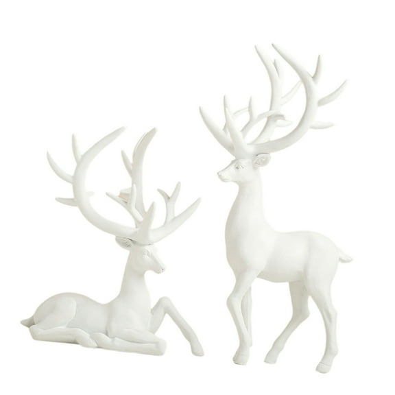CIYISON Resin Deer Statue Deer Sculpture Suited For Refines Home Or Office Decoration