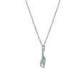 thumbnail image 3 of Platinum Plated Teardrop Blue Aquamarine Pendant, Necklace and Earrings Set, 3 of 5