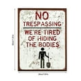 2024 No Trespassing Vintage Public Warning Sign Metal Painting Wall