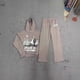 thumbnail image 3 of Traje de sudadera con capucha holgada con estampado de letras de High Street para hombres y mujeres para parejas, 3 of 5