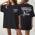 thumbnail image 4 of Camiseta de Cuello Redondo Impresa Delantera Y Trasera de Béisbol de las Mujeres de Verano, Camisetas Cortas Casuales Ligeras para las Mujeres, 4 of 5