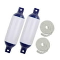 thumbnail image 3 of DYNWAVECA 2x Boat Fenders Boat Bumpers for Docking Portable Simple Installation Protective Boat Accessory for Yachts Pontoon Boat G3 White Rope, 3 of 10