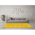 thumbnail image 3 of Ahgly Company Indoor Square Oriental Yellow Traditional Area Rugs, 6' Square, 3 of 4