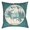 thumbnail image 7 of Surya LGCB-MSE-2020 Lodge Cabin 20" Wide Square Novelty Moose Polyester Outdoor Accent, 7 of 7