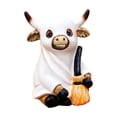 thumbnail image 2 of Cute Halloween Decorations | Highland Cow Resin Figurine | Indoor Halloween Decorations for Home Shelf Table | Spooky Fall Decor Gift, 4 in X 3 in, 2 of 6