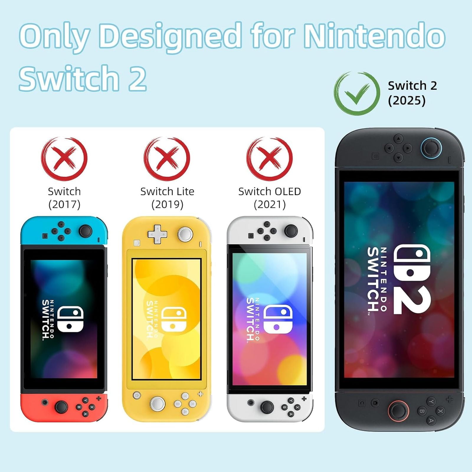 GeekShare Slim Protective Case for Nintendo Switch 2 Console and