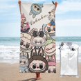thumbnail image 1 of Toalla de playa Labubu, suave, de secado rápido, resistente a la arena, para natación, piscina, yoga, gimnasio, camping, toallas de baño ligeras, regalo para niños, niñas, niños y adultos, 31,5 x 63, 1 of 8