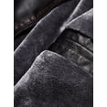 thumbnail image 3 of Warm Fleece PU Jacket, Men's Casual Zipper Pockets Stand Collor Faux Leather Jacket For Fall Winter, 3 of 5