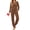 F-Brown, variant on UVN Womens Velvet Pajamas Sets Winter 2 Piece Outfits Ladies Fleece Long Sleeve Sleepwear with Pockets