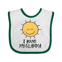 Inktastic Sunshine I Love My Glamma Boys or Girls Baby Bib