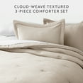 thumbnail image 5 of Noble Linens 3 Piece Cloud Gauze Textured All Season Down-Alternative Comforter Set, Tan, Twin/TwinXL, 5 of 15