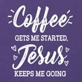 thumbnail image 5 of Wild Bobby Coffee Gets Me Started Jesus Keeps Me Going Inspirational/Christian Women Racerback Tank Top, Purple Rush, Large, 5 of 5