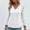 White, variant on Women's V-Neck Long Sleeve Lace T-Shirt Casual Solid Blouse Top