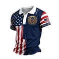 thumbnail image 3 of LTTVQM 250th Anniversary USA Shirt Mens Short Sleeve Flag T-Shirt American Patriotic 1776-2026 Crew Neck Pullover 4th of July Tops Navy 2XL, 3 of 7