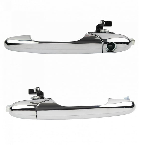 Front Exterior Outside Chrome Door Handle Driver Passenger Pair 2pc for Fiat 500 DHA36395