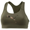 thumbnail image 1 of Puma Training Pwr Shape Forever Logo Women's Bra Top Olive/Copper 515991-07, 1 of 2