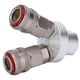 thumbnail image 2 of Conector de 2 vías, componente neumático cromado, Acoplador rápido de rosca de acero al carbono G1/4in, 2 of 13