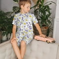 thumbnail image 4 of Fotbe Daisies Flowers Pijama Estampada de 2 Piezas para Niños – Ropa de Dormir de Manga Corta Cómoda para Niños y Niñas, Camiseta y Shorts de Algodón-XX-Large, 4 of 6