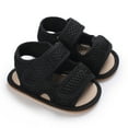 thumbnail image 6 of Wolcakyue Baby Boys Girls Sandals Soft Anti-Slip Rubber Sole Summer Outdoor Shoes Toddler First Walkers,Black 4, 6 of 6