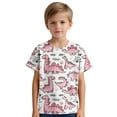 thumbnail image 4 of OGLCCG Kids Boys T-Shirt Cute Dinosaur Graphic Printed Short Sleeve Shirt Loose Fit Funny Summer Tees Tops 3-14 Years, 4 of 5