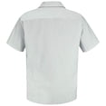 thumbnail image 5 of Red Kap Chemise de Travail à Rayures Industrielles Blanc/vert, Manches Courtes 5X-Large, 5 of 5