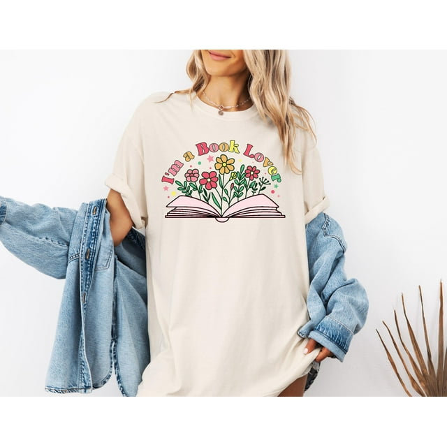 I am a Book Lover, Book Lover Shirt, Reading Shirt, Librarian Shirt, Bookworm Shirt, Book - Pepper - L