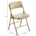 thumbnail image 7 of 2 Pack Folding Chairs with Padded Cushion and Backrest, Metal  Chairs, Lightweight Comfortable Chairs for Home and Office, Indoor and Outdoor Events, Party Wedding, Champagne Gold, 7 of 7