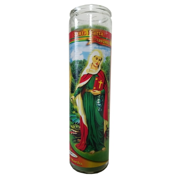 Saint Marta (Saint Martha) Green Pillar Candle