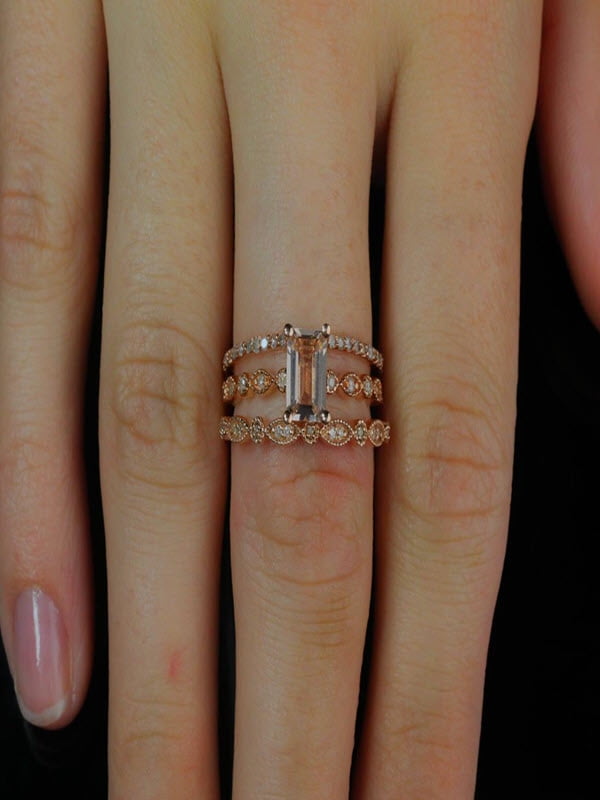 trio ring set gold