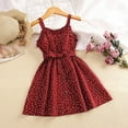 thumbnail image 2 of Jamsmile Toddler Girls Dress Summer spaghetti strap polka dots print Dresses Casual Casual Tunic Cotton Girl Party Dresses, 2 of 6