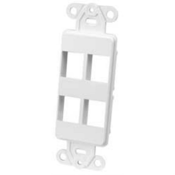 1 Port Decor Wall Plate Insert White