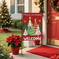 thumbnail image 6 of Christmas Decorations Xmas Tree Welcome Garden Flag Christmas Party Decor Favors Supplies for Outdoor Indoor Outside -Red Navidad Double-Side Backdrop Banner for Garden Porch Patio Lawn Yard,12x18, 6 of 6