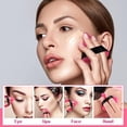 thumbnail image 4 of 4 Pcs Triangle Powder Puff Face Makeup Sponge,Loose Powder Body Powder, Cosmetic Foundation Sponge Velour Setting Powder Puff Wet Dry Beauty Makeup Tool (G, One Size), 4 of 5