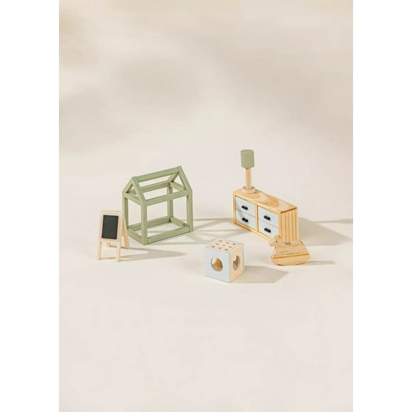 Mastermind Toys Kids Coco Village Wooden Doll House Kids Room Furniture Toys (7PCS)