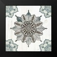 thumbnail image 2 of Tavoletti, Anne 12x12 Black Modern Framed Museum Art Print Titled - Mandala Morning VI Blue and Gray v2, 2 of 5