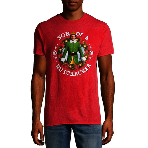 Elf Son of a Nutcracker Holiday Christmas Men's and Big Men's Graphic T-shirt
