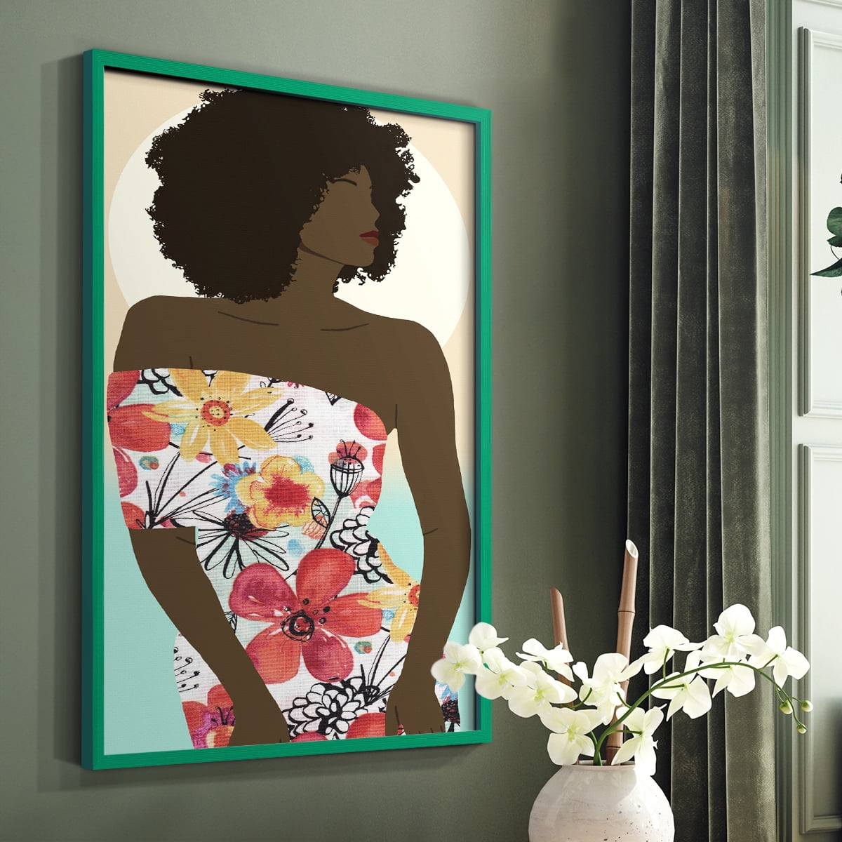 You Go Woman II Framed Print - Solid Wood in Single Picture Frame Solid Wood 2 Framed Print