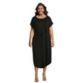 thumbnail image 4 of Terra & Sky Women's Plus Size Criss Cross Dress, 4 of 5