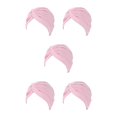thumbnail image 3 of Sonducket Musulmán Turbante Hijabs Caps Frente Turbantes Sombreros Indian Bonnet Algodón Plisado Elasticidad Beanie Chemo Headwear rosa Type2 NO2, 3 of 6