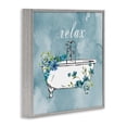 thumbnail image 2 of Stupell Industries French Country Floral Bathroom Rules Relax Gray Framed Giclee Art, 12 x 12, by Nan, 2 of 8