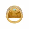 thumbnail image 2 of Emerald & Diamond 14K Gold Vermeil Over Sterling Silver Art Deco Enameled Ring, 2 of 3