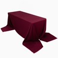 thumbnail image 6 of BalsaCircle 90x156 in Burgundy Premium Scuba Polyester Rectangle Tablecloth Party Events Reception Decorations Supplies, 6 of 8