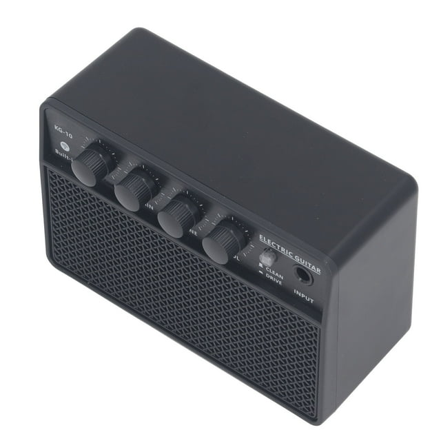 Portable Electric Guitar Amp, Electric Guitar Amp 10W Rechargeable Universal 6.35mm Input Clean Dual Channels with 3.7V 2000mAh Lithium Battery for Performance