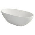 thumbnail image 6 of Mew 65" Solid Surface Freestanding Soaking Bathtub - Matte White, 6 of 7