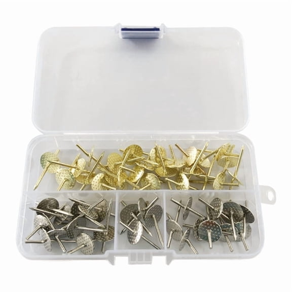 50Pcs Assorted Gold and Silver Picture Hanging Tacks Wall Mount Picture Hangers