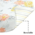thumbnail image 5 of Martha Stewart Amber Floral Daisy Stripe Reverisble Water Resistant Kitchen Mat, Yellow/Coral, 20"x39", 5 of 9