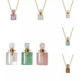 thumbnail image 6 of K-KED Natural Quartz Crystal Essential Oil Perfume Bottle Healing Pendant Necklace Gem-10pcs-Amethyst Quartz, 6 of 9