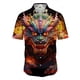 thumbnail image 2 of Camisas gráficas de animales coloridos con estampado completo para hombre, camisa de playa hawaiana de manga corta, camisa informal de verano holgada con botones para fiesta, 2 of 4