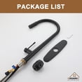 thumbnail image 4 of CASAINC Single Handle Kitchen Faucet with Pull Out Sprayer, Deck Mounted, Matte Black, 4 of 4